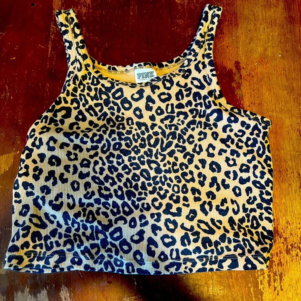 VS Pink crop tank top sz M